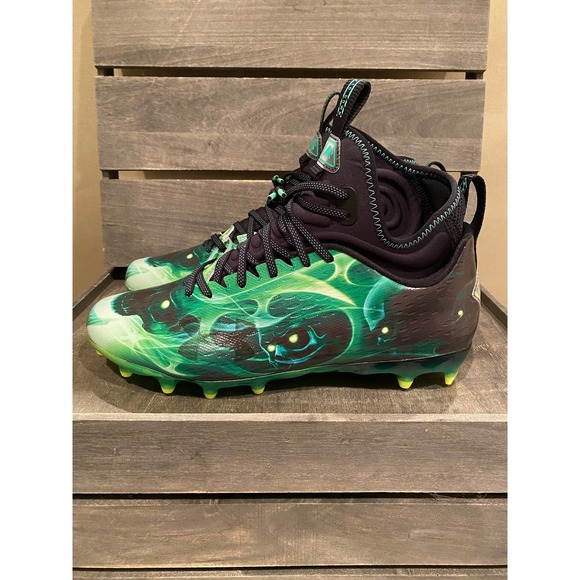 Under Armour UA Spotlight Lux MC 2.0 Football Cleats Sz 10.5 - Slime - Picture 2 of 9